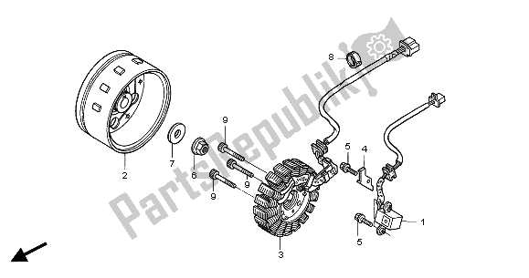 Toutes les pièces pour le Générateur du Honda VT 125C2 2001