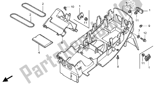 All parts for the Rear Fender of the Honda VTR 1000 SP 2002