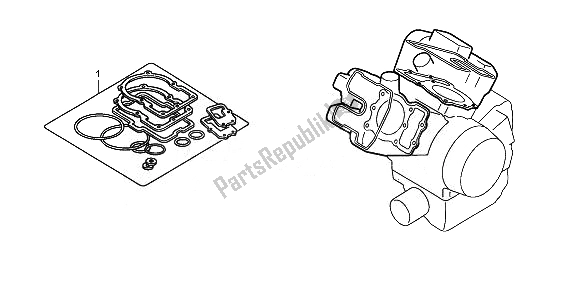 All parts for the Eop-1 Gasket Kit A of the Honda XL 700 VA Transalp 2010