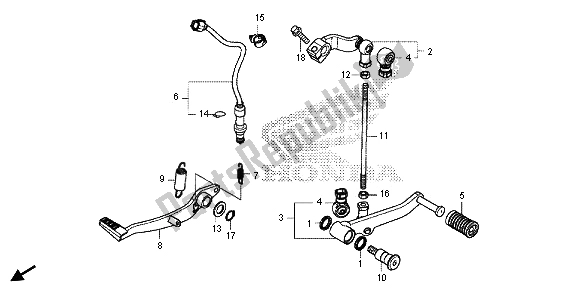 Toutes les pièces pour le Pédale du Honda CBR 500 RA 2013