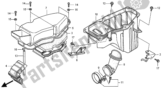 All parts for the Air Cleaner of the Honda NSR 125R 2000