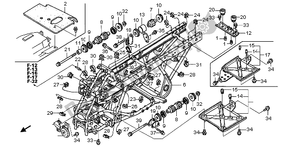 Todas las partes para Cuerpo Del Marco de Honda TRX 450 FE Fourtrax Foreman ES 2003