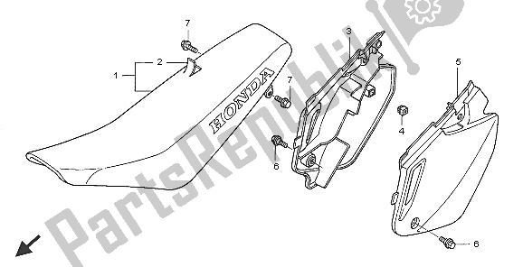 Todas las partes para Asiento de Honda CR 85 RB LW 2005