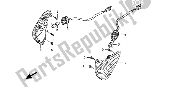 Toutes les pièces pour le Clignotant Avant du Honda CBF 600S 2010