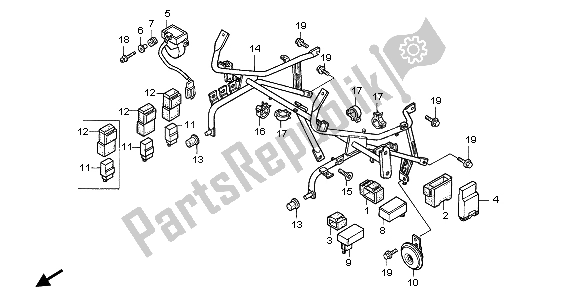 All parts for the Cowl Stay of the Honda ST 1100 1999