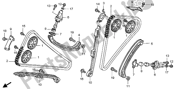 Toutes les pièces pour le Chaîne Et Tendeur De Came du Honda VFR 800A 2009