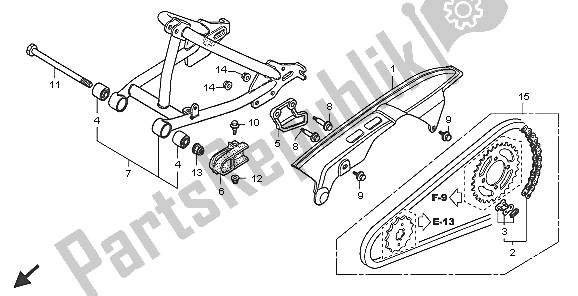 Tutte le parti per il Forcellone del Honda CRF 50F 2005