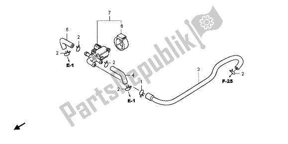 All parts for the Air Injection Control Valve of the Honda CBF 1000 FS 2012