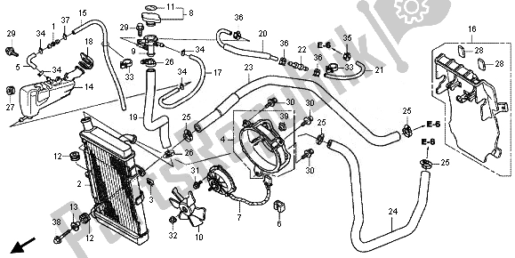 All parts for the Radiator of the Honda FJS 600D 2011