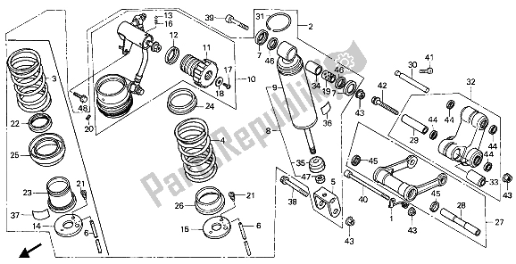 Todas las partes para Cojín Trasero de Honda VFR 750F 1989