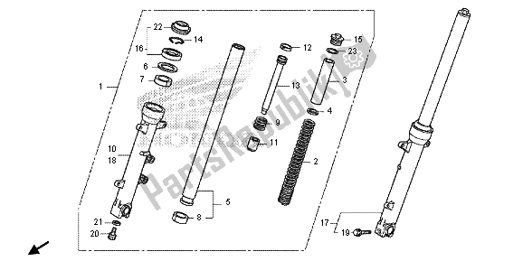 Todas las partes para Tenedor Frontal de Honda NC 700 SD 2013