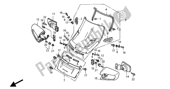 Todas las partes para Pantalla De Viento de Honda ST 1100 2000