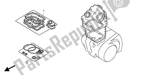 Tutte le parti per il Kit Di Guarnizioni Eop-1 A del Honda XR 650R 2001