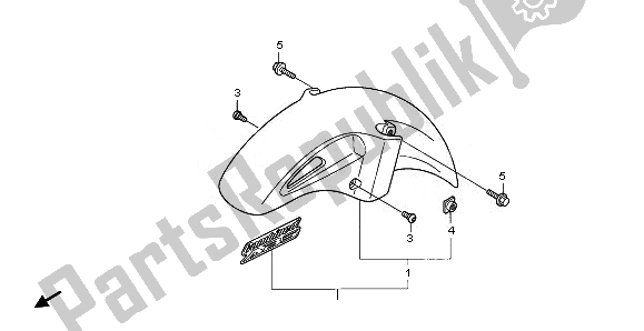 Todas las partes para Guardabarros Delantero de Honda NT 700V 2008