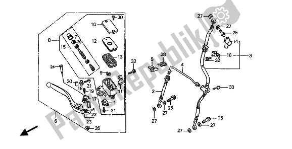 Tutte le parti per il Fr. Pompa Freno del Honda ST 1100 1994