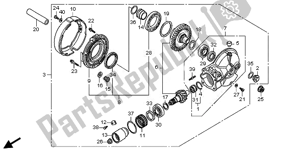 Tutte le parti per il Ingranaggio Finale Guidato del Honda VT 750C2S 2011