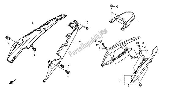 All parts for the Seat Cowl of the Honda NC 700 XA 2013