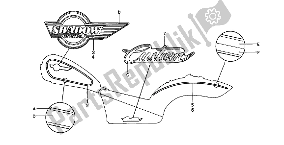 Todas las partes para Marca de Honda VT 600C 1994