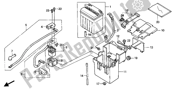 Toutes les pièces pour le Batterie du Honda CBR 1000F 1994