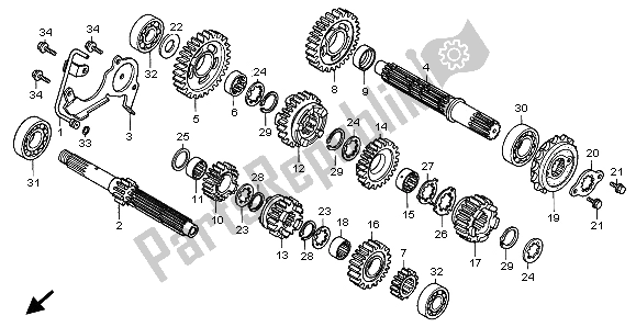 Todas las partes para Transmisión de Honda VT 750C2 1998