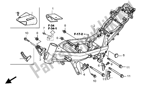 Tutte le parti per il Corpo Del Telaio del Honda CBR 125 RW 2006