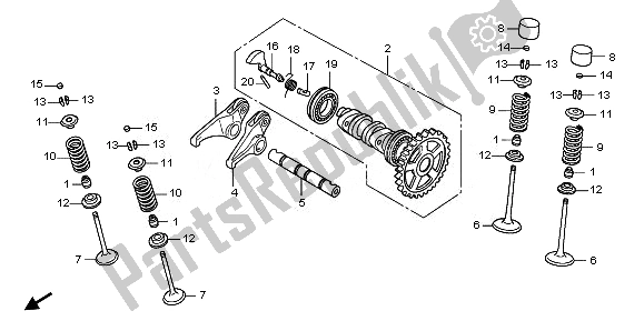 All parts for the Camshaft & Valve of the Honda CRF 450R 2011