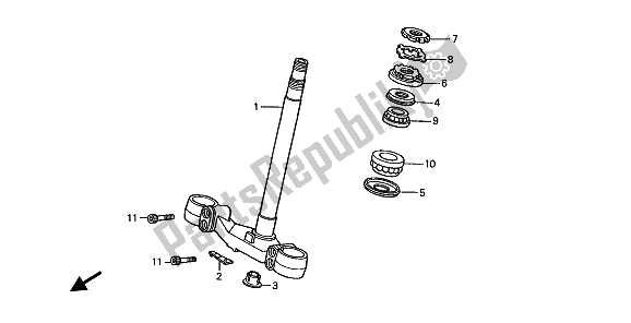 Todas las partes para Vástago De Dirección de Honda ST 1100 1991