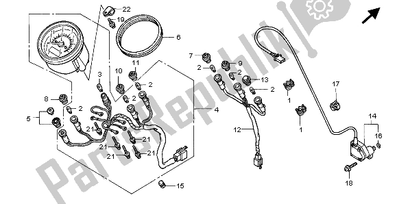 Todas las partes para Metro (kmh) de Honda VT 750C 1999