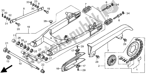 Todas las partes para Basculante de Honda VT 750C 1997