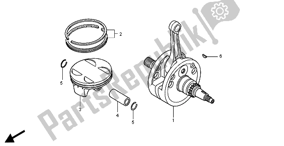 Tutte le parti per il Albero Motore E Pistone del Honda CRF 450R 2003