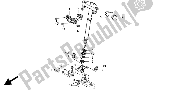 All parts for the Steering Shaft of the Honda TRX 350 FE Fourtrax 4X4 ES 2006