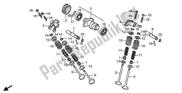 Todas las partes para árbol De Levas de Honda TRX 300 EX Sporttrax 2001