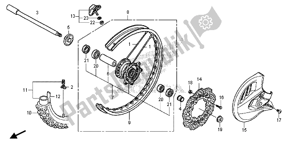 Tutte le parti per il Ruota Anteriore del Honda CRF 250R 2015