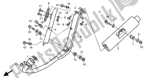Todas as partes de Silenciador De Exaustão do Honda CBR 125 RW 2006