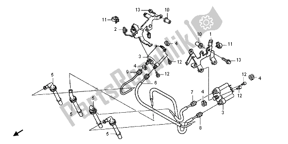 All parts for the Ignition Coil of the Honda CBF 1000 FA 2012