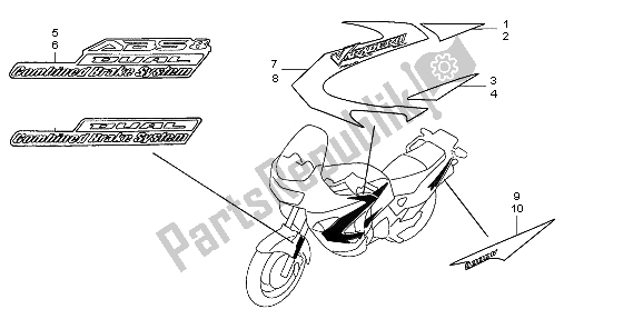 Alle onderdelen voor de Mark van de Honda XL 1000 VA 2006