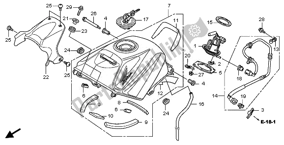 Alle onderdelen voor de Benzinetank van de Honda CBR 125 RW 2010