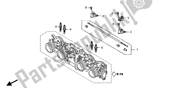 Tutte le parti per il Corpo Farfallato (componenti) del Honda CB 1300 2007