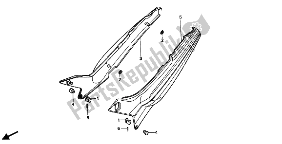 Todas las partes para Cubierta Lateral de Honda CBR 600F 1987