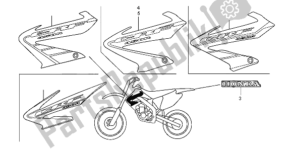 Tutte le parti per il Marchio del Honda CRF 450R 2003