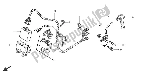 Todas las partes para Arnés De Cables de Honda CRF 450R 2005