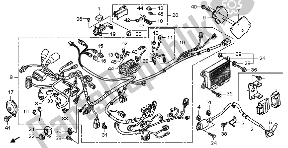All parts for the Wire Harness of the Honda NSS 250A 2011