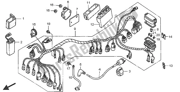 Todas las partes para Arnés De Cables de Honda TRX 350 FE Fourtrax 4X4 ES 2005