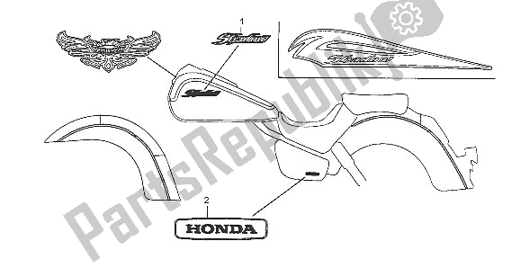 Tutte le parti per il Marchio del Honda VT 750C 2005