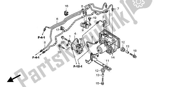 Alle onderdelen voor de Abs Modulator van de Honda CBR 600 FA 2011
