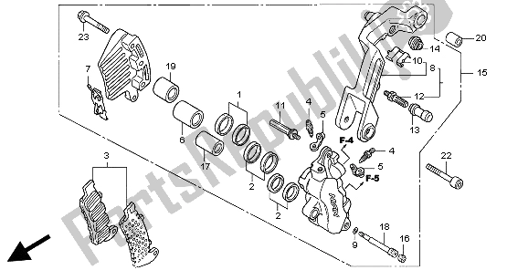 Toutes les pièces pour le étrier De Frein Avant (l) du Honda CBR 1100 XX 1998