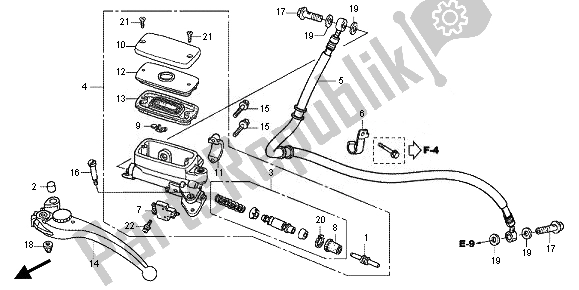 Todas las partes para Cilindro Maestro Del Embrague de Honda VFR 800X 2011