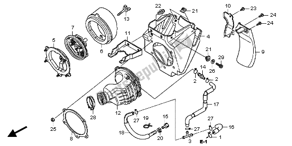 Tutte le parti per il Filtro Dell'aria del Honda CRF 150 RB LW 2012