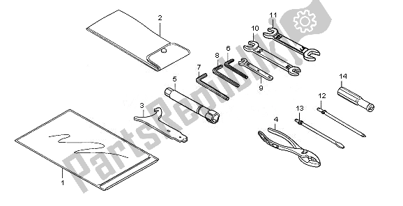Todas as partes de Ferramentas do Honda VT 750C 2008