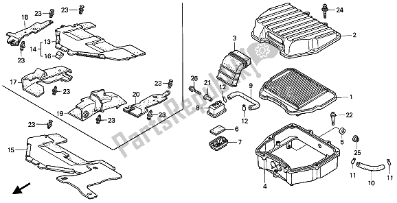 Todas las partes para Filtro De Aire de Honda VFR 750F 1991